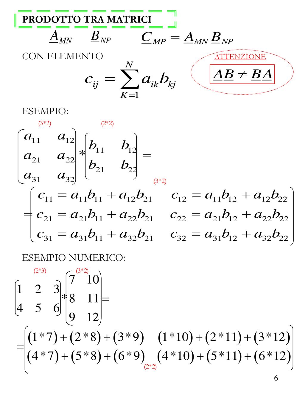 Richiami Di Algebra Matriciale Ppt Scaricare